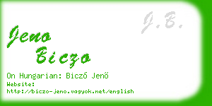 jeno biczo business card
